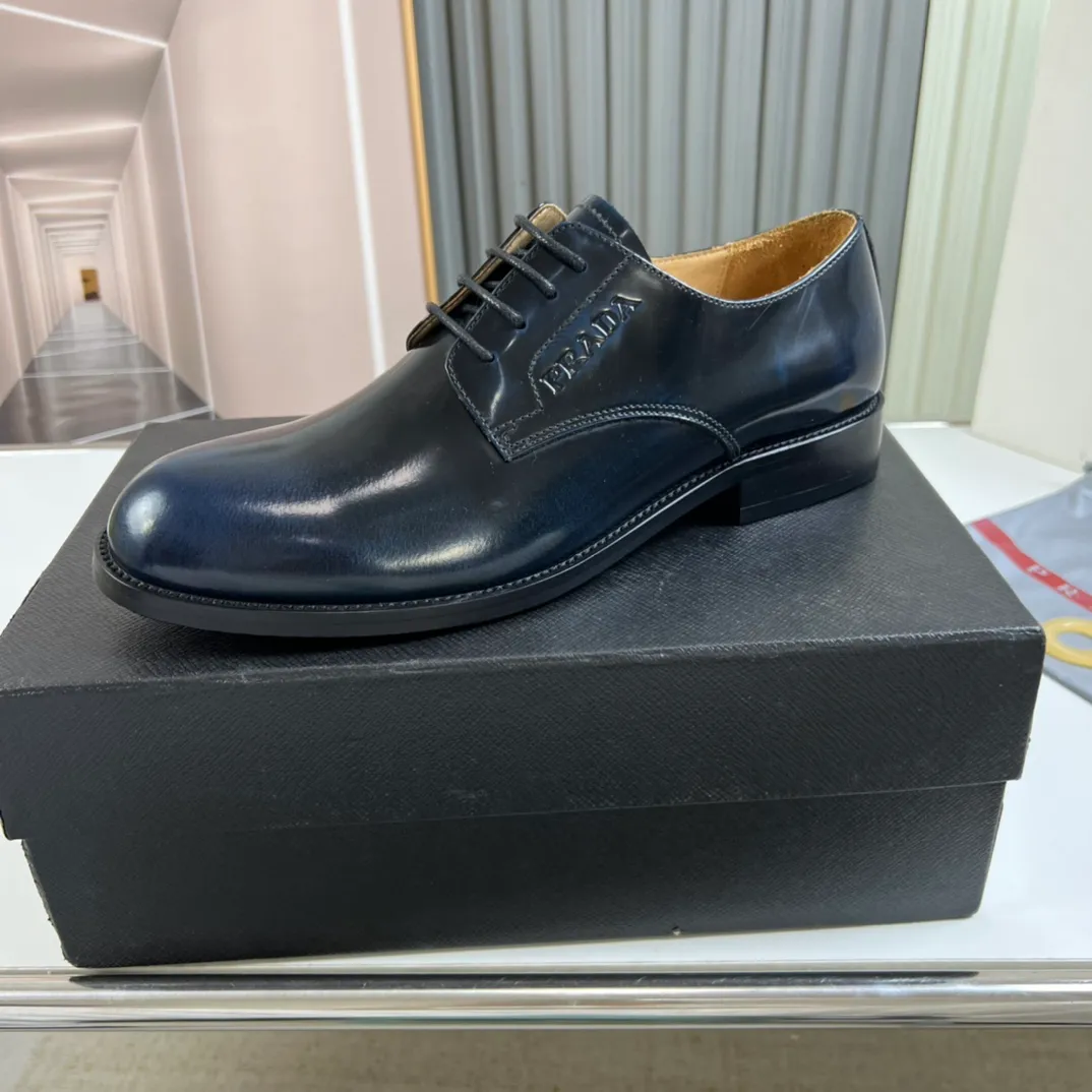 Men's shoes 💰520💰 Prada.PRADA men's business casual leather shoes, 1:1 shipment ⬆️Luxury and noble 👞All imported original brand leather, just to create a more comfortable wearing experience, upper: original open edge beaded cowhide ➕Imported full cow lining, original outsole ✔️36-45 (45 non-returnable)